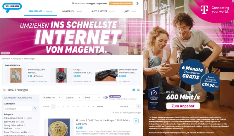 Umziehen ins schnellste Internet von Magenta