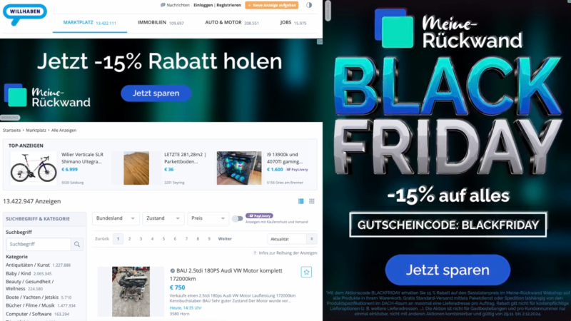 Meine Rückwand – Black Friday