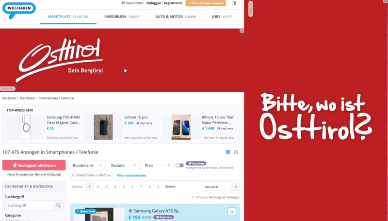 Bitte, wo ist Osttirol?